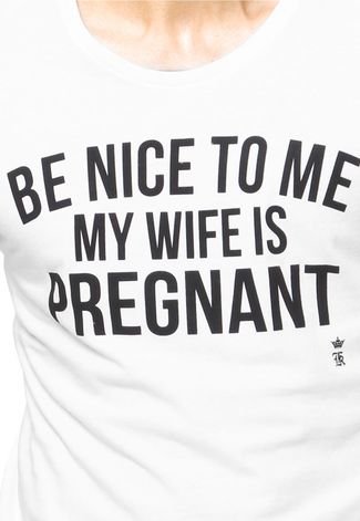 Camiseta Sergio K My Wife Pregnant Branca