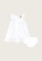Vestido Bebê Milon Com Tapa Fraldas Branco - Marca Milon