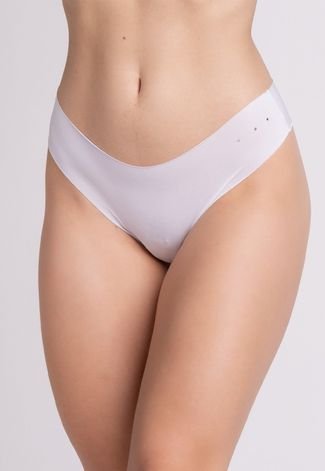 Kit 2 Calcinha Sem Costura Vekyo Lingerie Tanga Corte a Laser Multicolorido