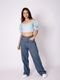 CROPPED LAISE MANGA BUFANTE AZUL CLARO - Marca RAIZZIS