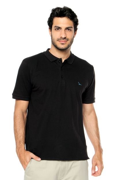 Camisa Polo Yacht Master Bordado Preta - Marca Yacht Master