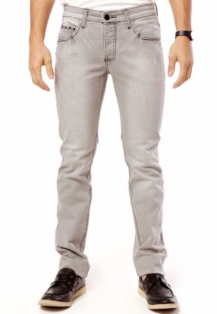 Calça Jeans TNG Super Skinny Estonada Cinza - Marca TNG