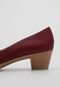 Peep Toe Usaflex Liso Vinho - Marca Usaflex