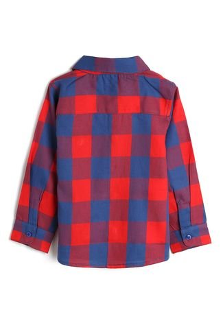 Camisa Tip Top Infantil Xadrez Vermelho/Azul