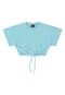 Blusa Cropped Básica Infantil Gloss Azul - Marca Gloss