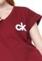 Camiseta Calvin Klein Logo Vinho - Marca Calvin Klein