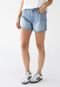 Short Jeans TOPSHOP Reta Liso Azul - Marca TOPSHOP