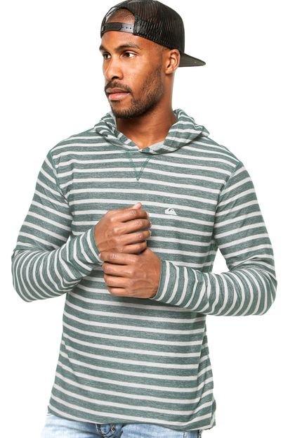 Camiseta Manga Longa Quiksilver Stripe Verde - Marca Quiksilver