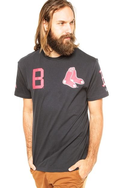 Camiseta New Era Team 6 Boston Red Sox Preta - Marca New Era