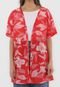 Kimono Marialícia Folhagem Vermelho - Marca Marialícia