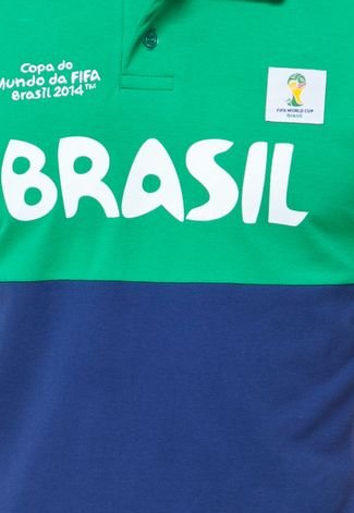 Camisa Polo Licenciados Copa do Mundo Brasil Verde - Compre Agora