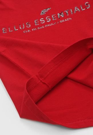 Camiseta Ellus Kids Infantil Lettering Vermelha