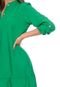 Vestido Chemise Botões Manga Longa B’Bonnie Rebeca Verde Bandeira - Marca BBonnie
