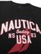 Camiseta Nautica Masculina Arc Sailing USA 83 Preta - Marca Nautica