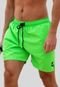 Bermuda Banho Shorts Praia Hammer Verde Neon Fluor Tactel Com Elastano - Marca Hammer