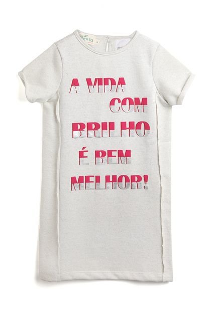 Vestido Fruteria Menina Lettering Branco - Marca Fruteria