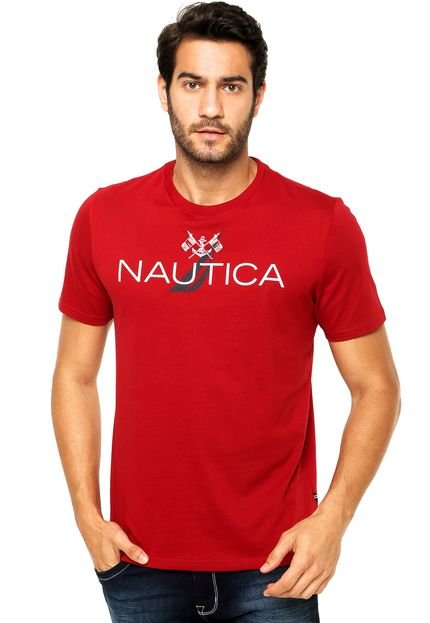 Camiseta Nautica Âncora Vermelha - Marca Nautica