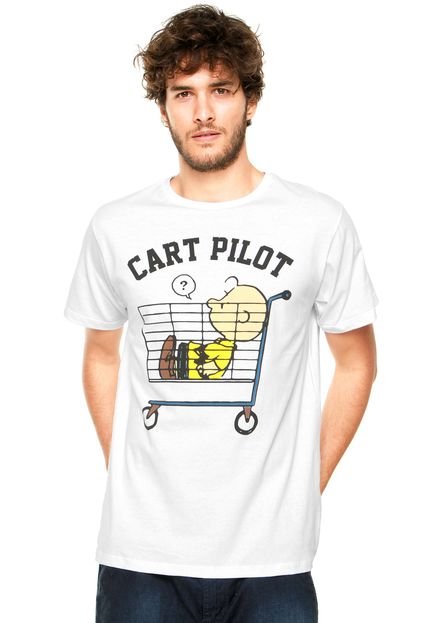 Camiseta FiveBlu Snoopy Cart Pilot Branca - Marca FiveBlu