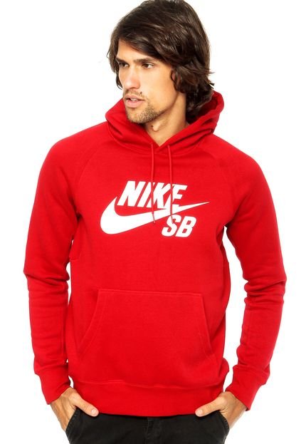 Blusão Nike Sb Icon Po Fleece Dk Vermelho - Marca Nike SB