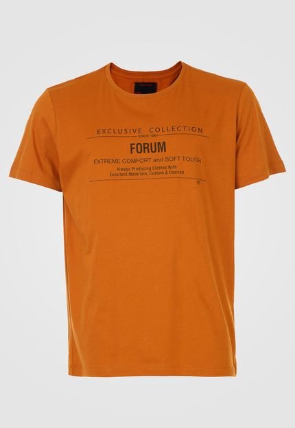 Camiseta Forum Lettering Laranja - Marca Forum