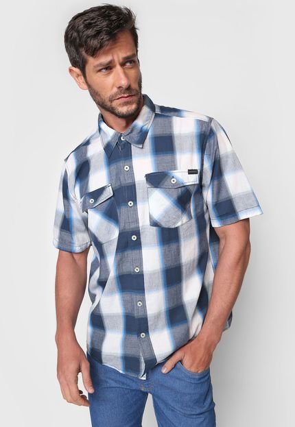 Camisa Oneill Reta Helifax Azul/Branco - Marca Oneill