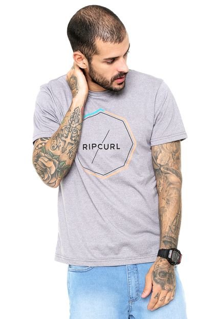 Camiseta Rip Curl Geométrica Cinza - Marca Rip Curl