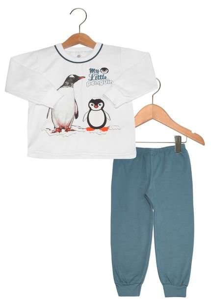 Pijama Brandili Pinguim Infantil Branca - Marca Brandili