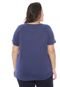 Blusa Cativa Plus Estampada Azul-marinho - Marca Cativa Plus