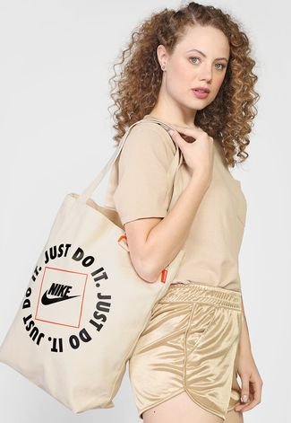 Bolsa Nike Sportswear Heritage Tote Gfx Jdi Off-White