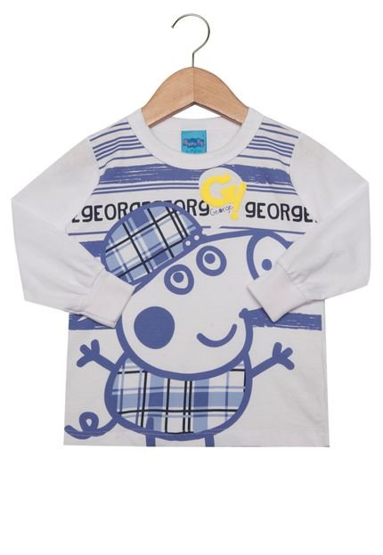 Blusa Malwee Peppa Pig Infantil Branca - Marca Malwee