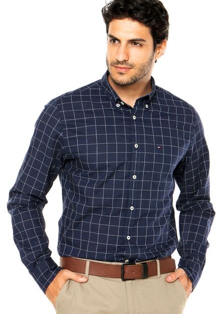 Camisa Tommy Hilfiger Xadrez Azul - Marca Tommy Hilfiger