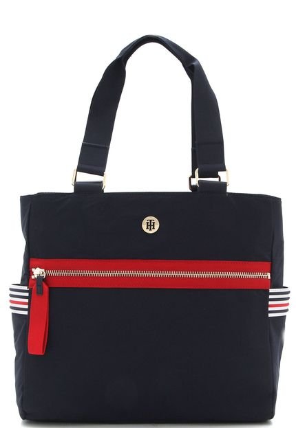 Bolsa Tommy Hilfiger Listras Azul-Marinho - Marca Tommy Hilfiger