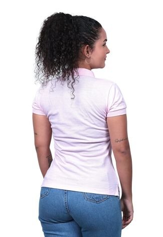 Camisa Feminina Polo Techmalhas Rosa
