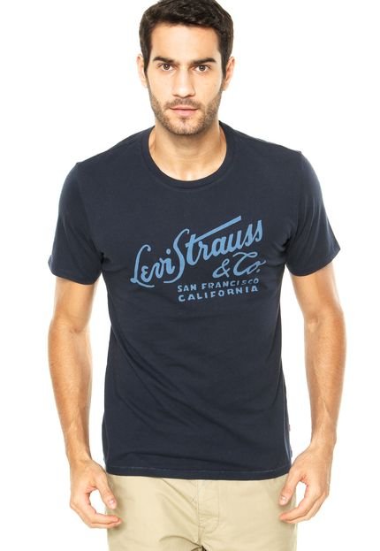Camiseta Levis Curta Azul Marinho - Marca Levis