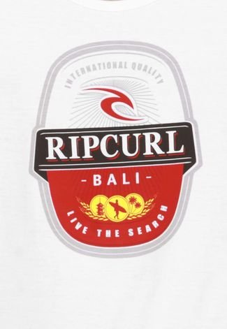 Regata Rip Curl Bali Beer Label Branca