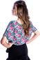 Blusa Carbella Manga com Babado Flor Vermelha - Marca Carbella