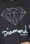 Moletom Flanelado Fechado Diamond Supply Co Og Sign Hoodie Preto - Marca Diamond Supply Co