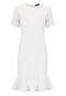 Vestido AMARO Peplum Essential Off-White - Marca AMARO