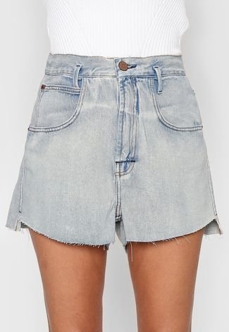 Short jeans feminino retrô cintura elástica lavado casual shorts