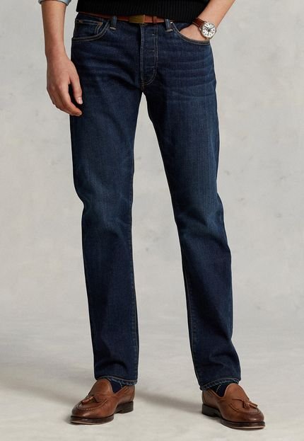 Calça Jeans Polo Ralph Lauren Slim Estonada Azul - Marca Polo Ralph Lauren