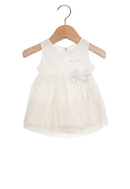Vestido Curto Milon Detalhe Infantil Branco - Marca Milon