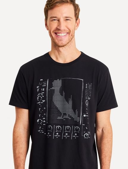 Camiseta Reserva Masculina Estampada Eletro Sample Preta - Marca Reserva