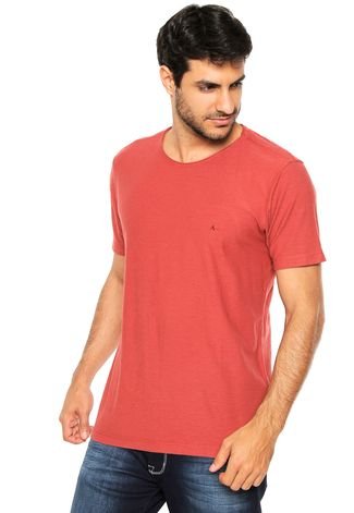 Camiseta Aramis Regular Fit Estonada Vermelha