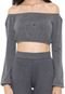 Blusa Cropped Hurley Icon Top Grafite - Marca Hurley