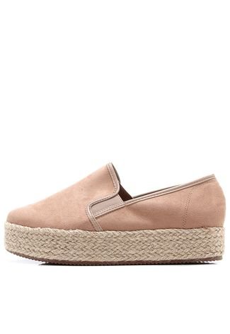 Slip On DAFITI SHOES Furinhos Nude - Compre Agora