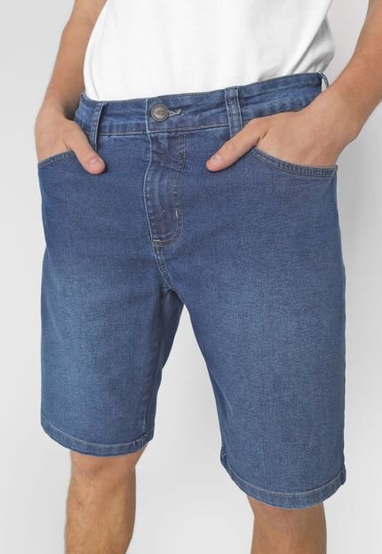 Bermuda Jeans Colcci Reta Estonada Azul - Marca Colcci