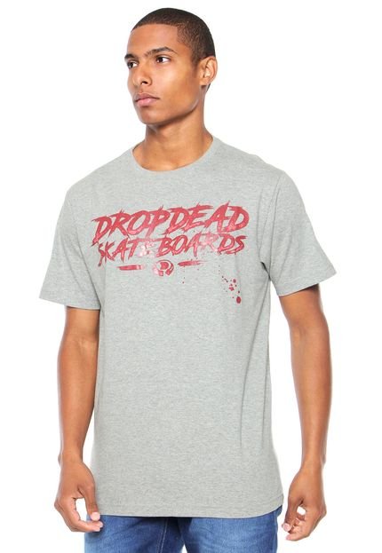Camiseta Drop Dead Bleeding Cinza - Marca Drop Dead