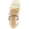 Sandália Salto Baixo Azaleia Tiras Coloridas Calcanhar Aberto em Elástico Off White - Marca Somileve Calçados