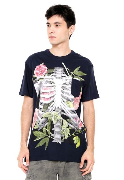 Camiseta Blunt Romantic Skeleton Azul-Marinho - Marca Blunt