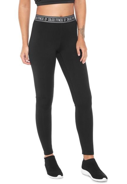 Legging Colcci Fitness Lettering Preta - Marca Colcci Fitness